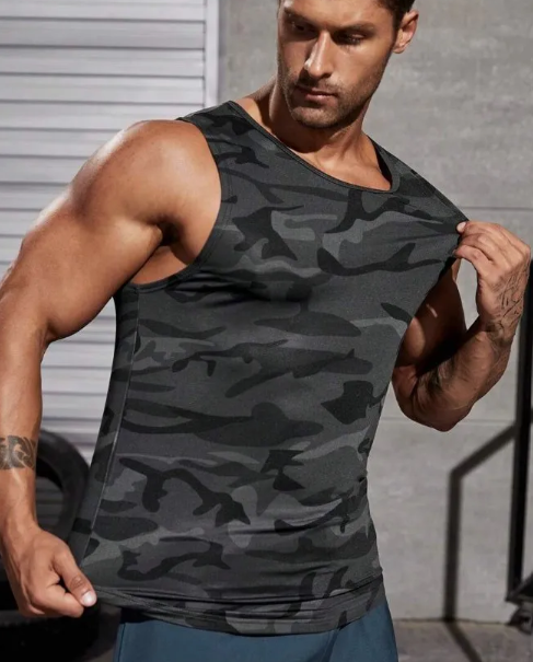 Débardeur homme militaire camouflage