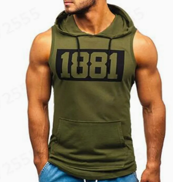 Débardeur à capuche  avec poche pour homme