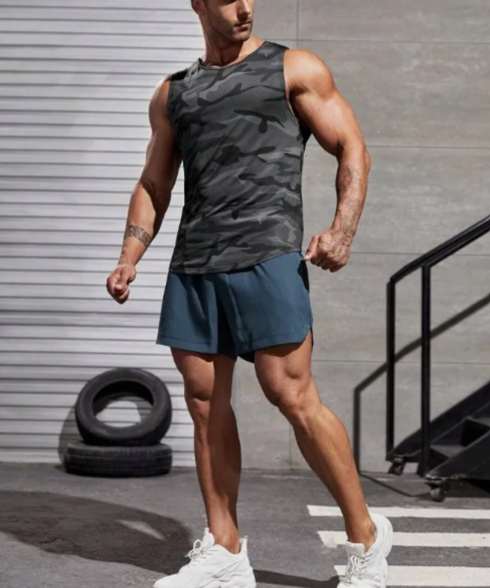 Débardeur homme militaire camouflage