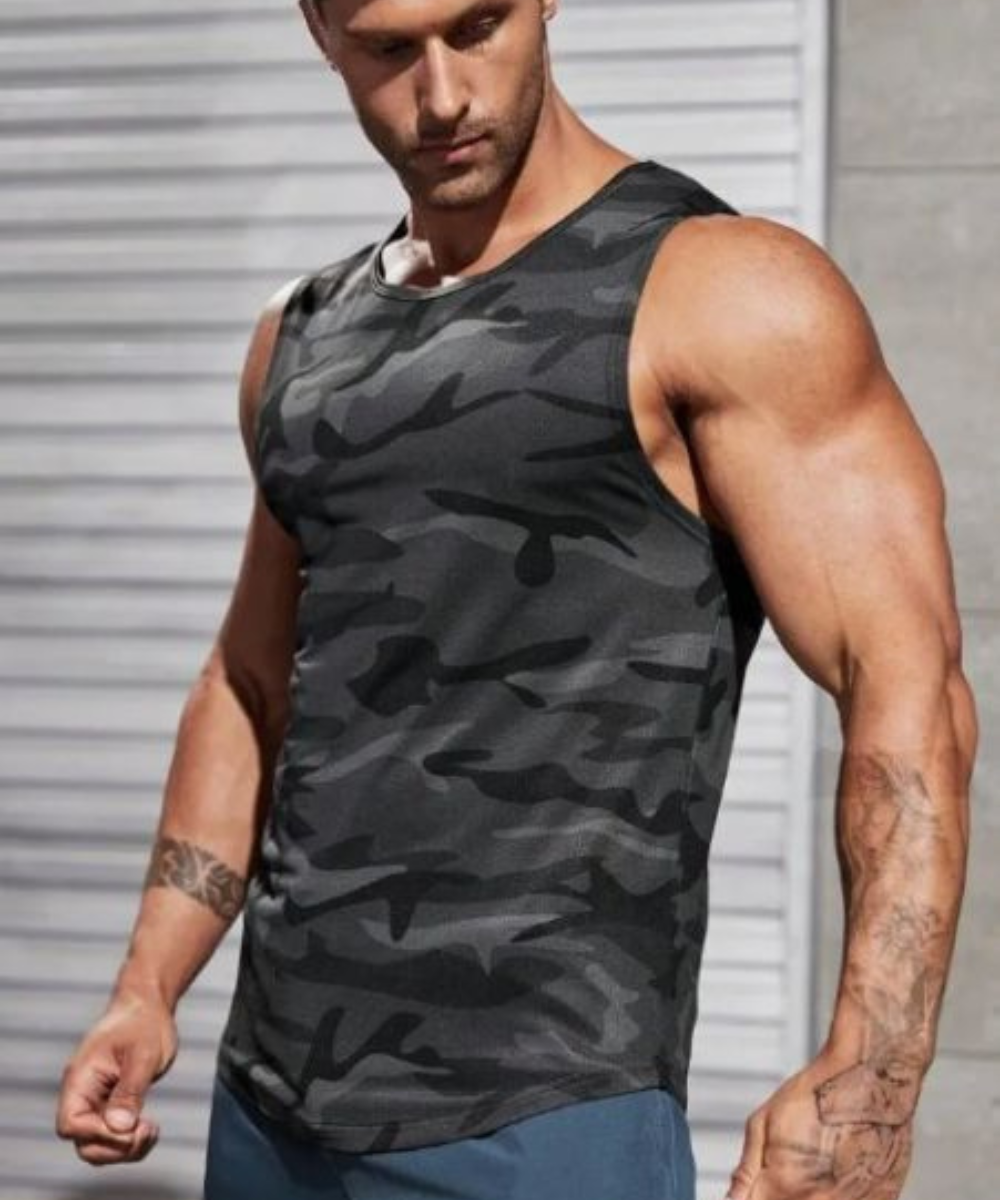 Débardeur homme militaire camouflage