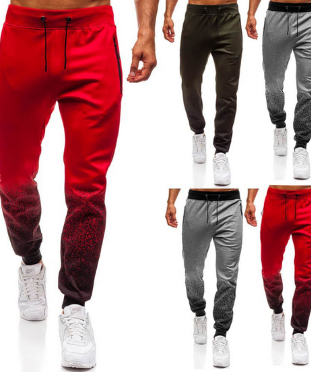 Nouveaux pantalons de sport décontractés pour hommes, slim, à dégradé 3D